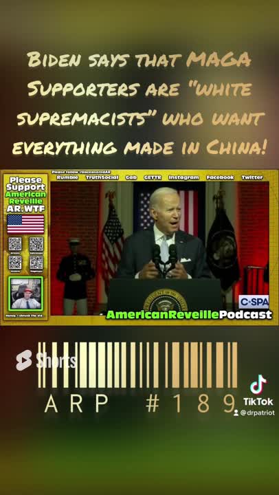 #Biden calls #trump supporters “white supremacists” who prefer #madeinchina products? #shorts