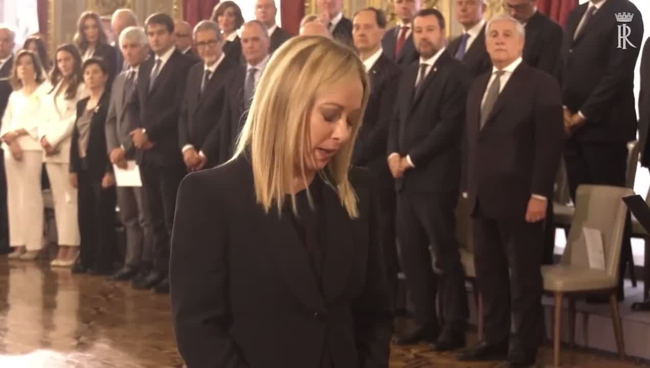 Giorgia Meloni sworn in as Italy's new prime minister