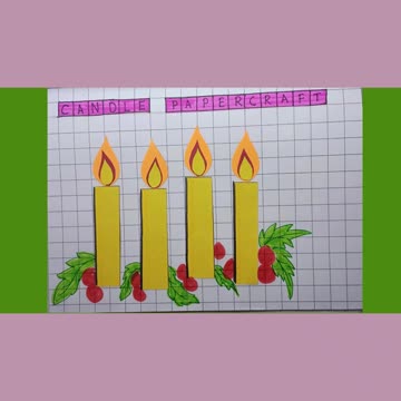 Easy Christmas Candle Craft For Kids | Paper Candle | Kids Christmas Craft