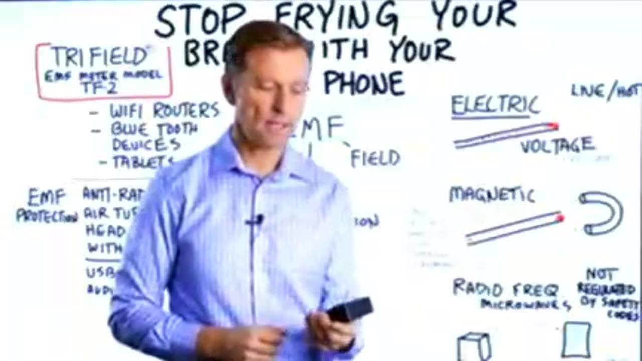 Dr. Eric Berg talks about how you can stop frying your brain with your cell phone