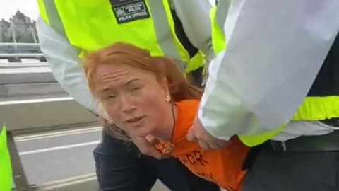 'Doing This for My Son' UK Climate Activist hauled Off by Cop