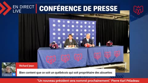 Conference de presse sur la vente des Alouettes de Montréal 10 Mars 2023