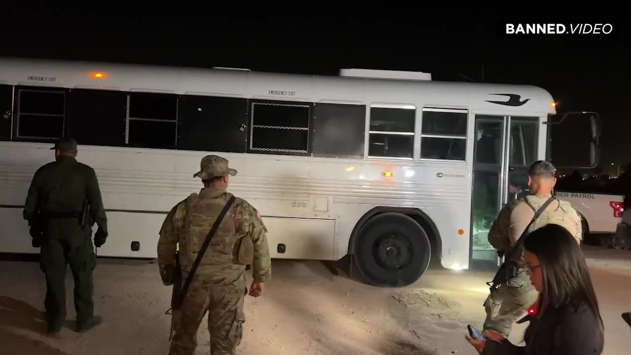 Texas National Guard and border patrol smuggle illegal aliens on busses