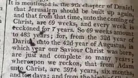 What Is Our Actual Year per an 1813 Bible