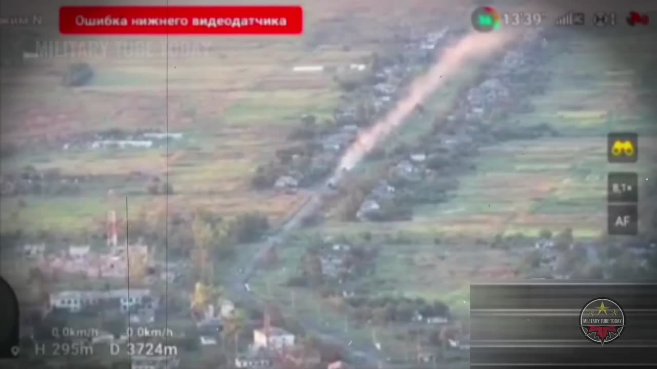 Ukrainian column instantly destroyed as entering the center of Urozháinoye