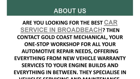 Best Car Service in Broadbeach