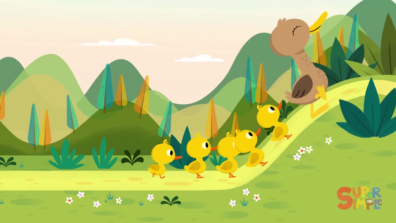 Five Little Ducks _ Kids Songs _ Super Simple Songs