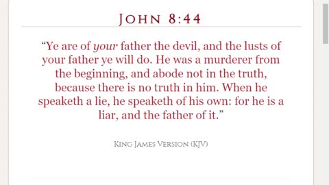 The father of lies speaks of himself! :REPOST