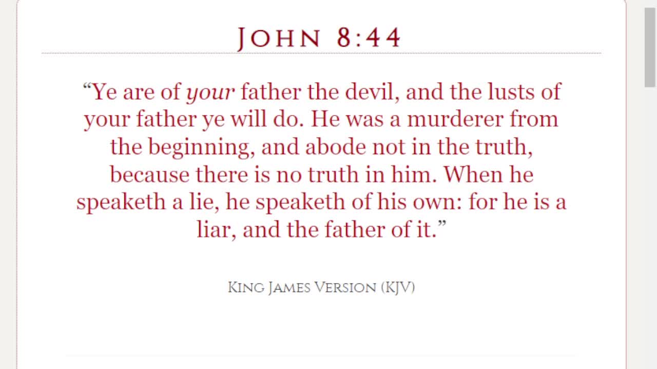 The father of lies speaks of himself! :REPOST