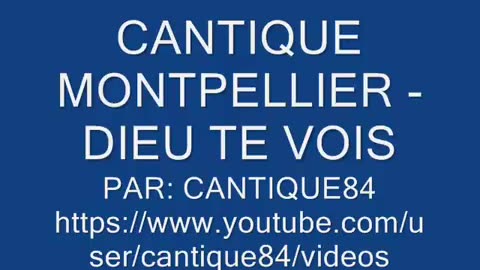 CANTIQUE DIEU TE VOIS (Foin)
