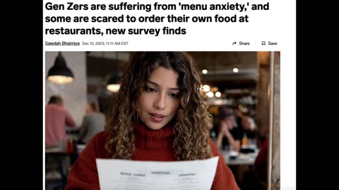 THE LATEST PSYCHOLOGICAL NIGHTMARE THEY'VE CREATED IS CALLED MENU ANXIETY