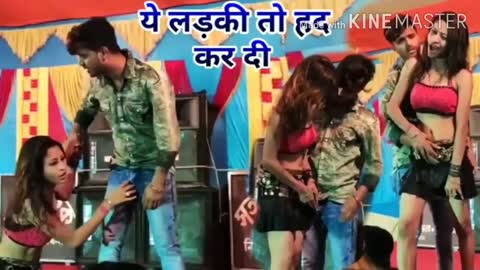 Stage show dance program entertainment video in bhojpuri