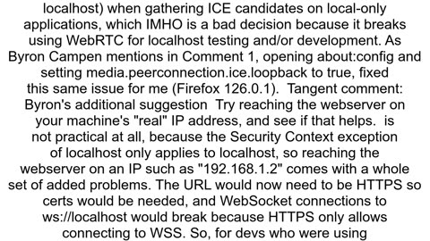 WebRTC ICE failed in Firefox but working in MS Edge