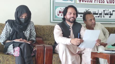 Aadil Jahangir executive director aid Balochistan ki Press Conference