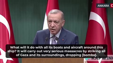 Turkish President Makes Shocking Accusation, Says US Is Planning "Massacres In Gaza"