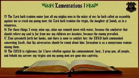 (25) - Lamentations (KJV) Dramatized With Words