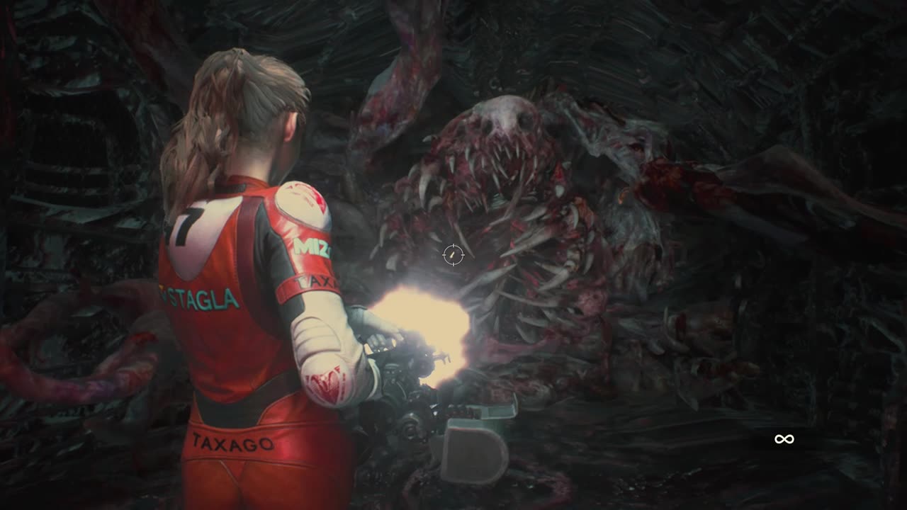 RESIDENT EVIL 2 REMAKE Minigun G Stage 5 BOSS FIGHT HARDCORE