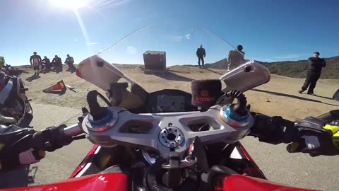 GMR Glendora Mount Road backside 12/13/2015 Ducati Panigale 1199 Tri-color