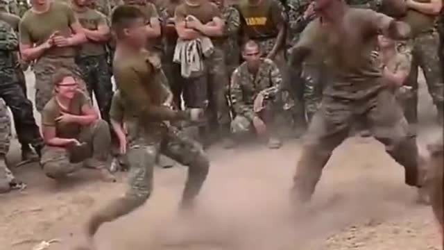 Combat Drill Between USMC And Philippine Marines