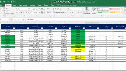 How to use Aging Formula in Excel