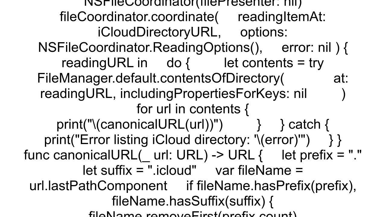 Get the names of files in an iCloud Drive folder that haven39t been downloaded yet