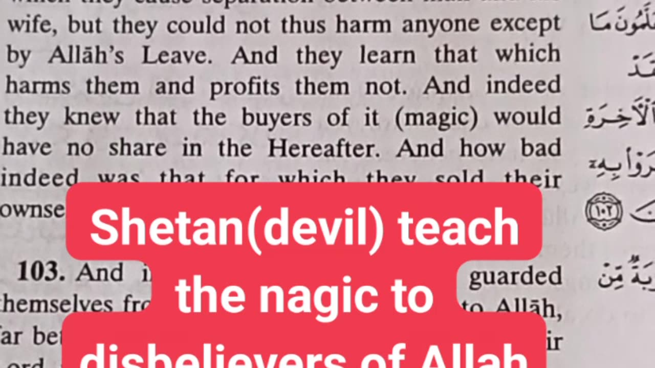 Devil teach magic to the disbelievers of Allah
