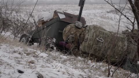 Ukrainians With a Remote Mine Layer