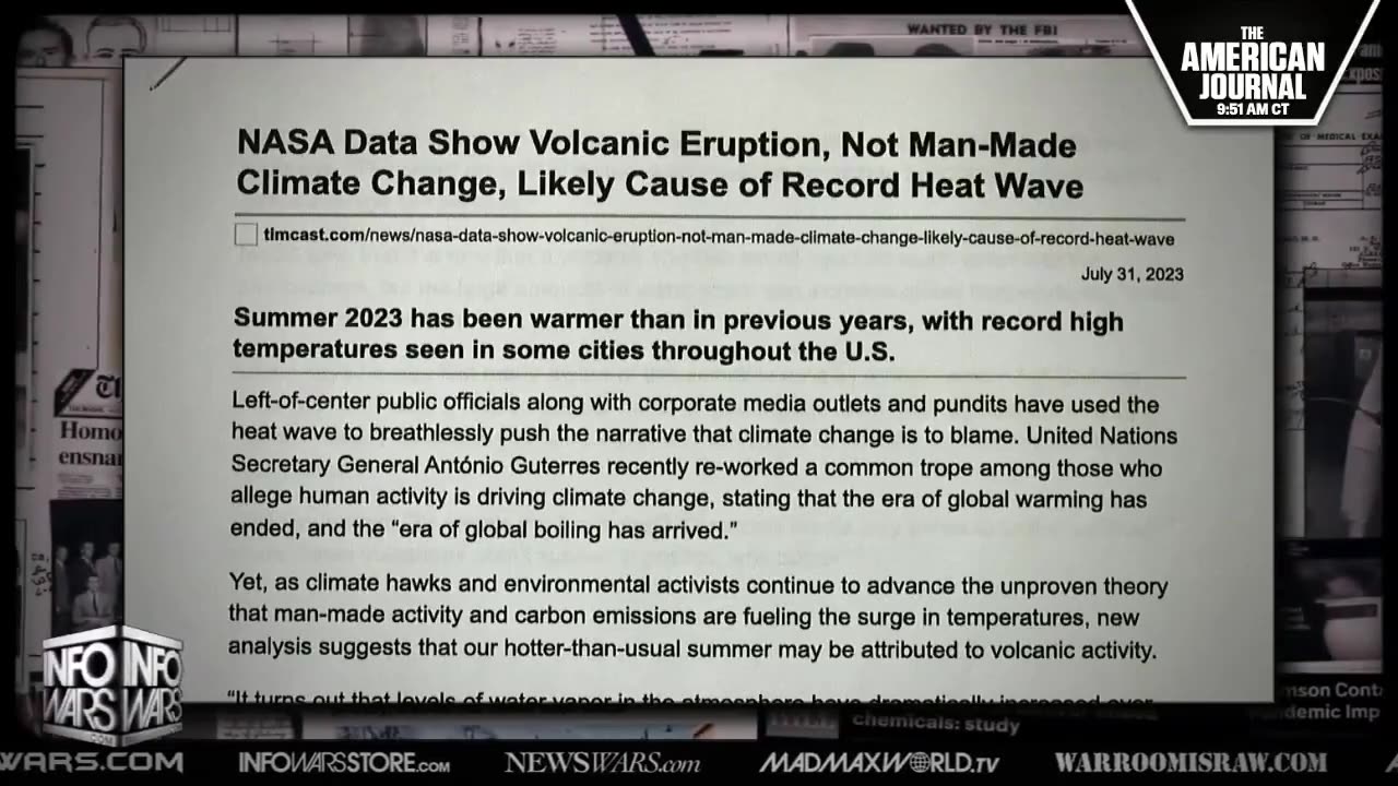 NASA Data Reveals “Hottest Summer Ever” Caused By Volcanic Eruption, Not Global Warming