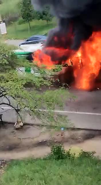 Incendio buseta en Turbaco
