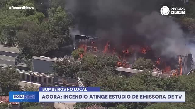 Incêndio atinge estúdio de emissora de televisão