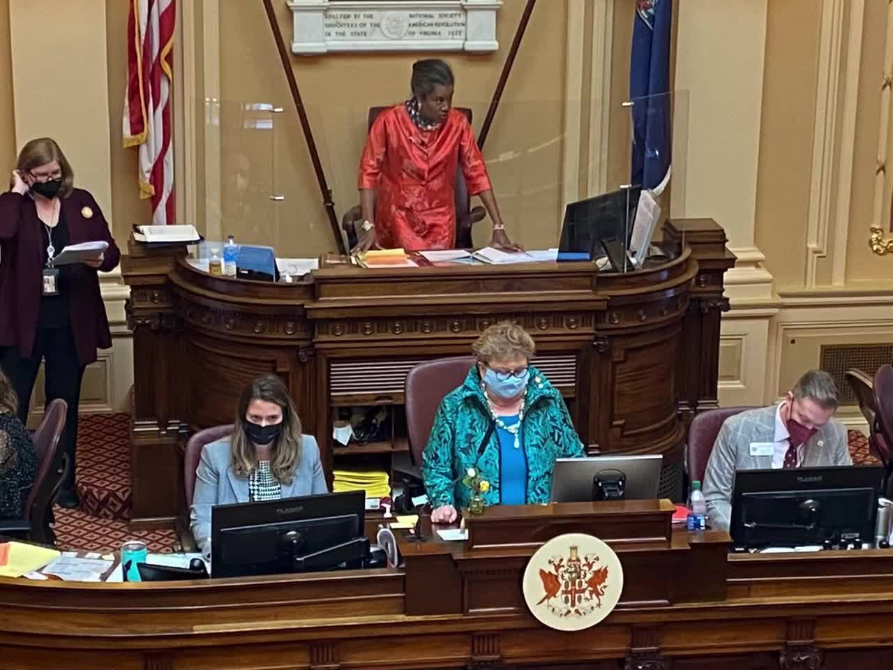 Congratulations to Winsome Sears on officially presiding over the Senate today January 17 2022