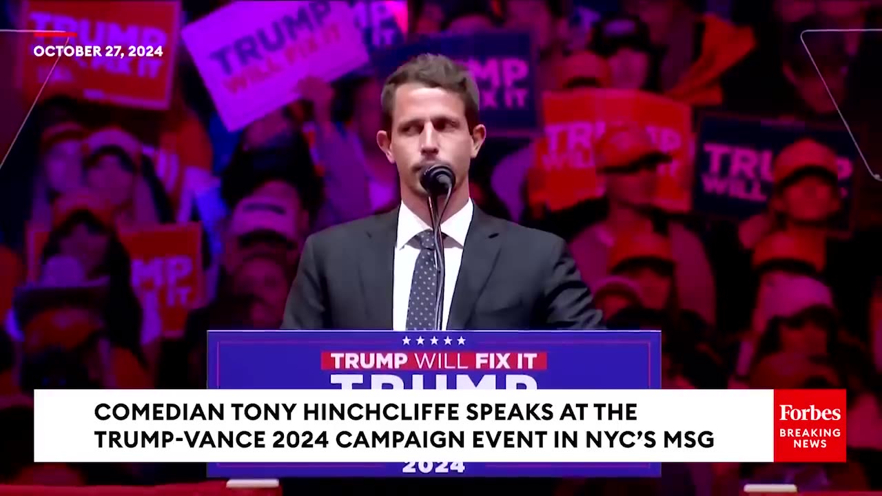 FULL REMARKS_ Comedian Tony Hinchcliffe Speaks At Trump's Rally At Madison Square Garden In NYC