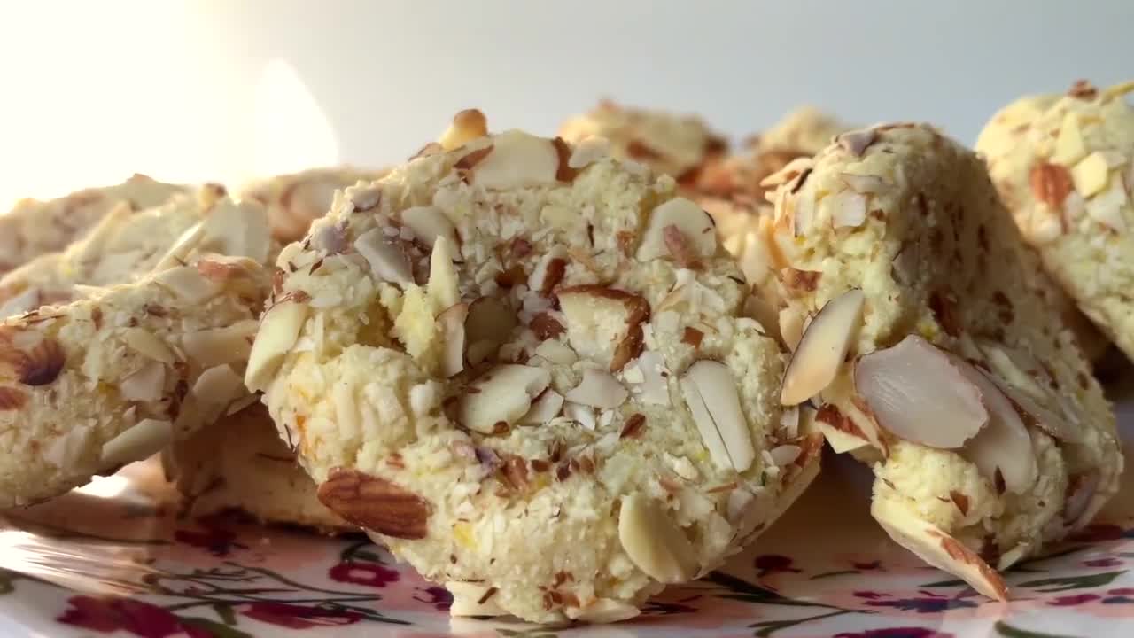 Almond & Orange Cookies _ Made with Almond flour _ Greek Almond Cookies