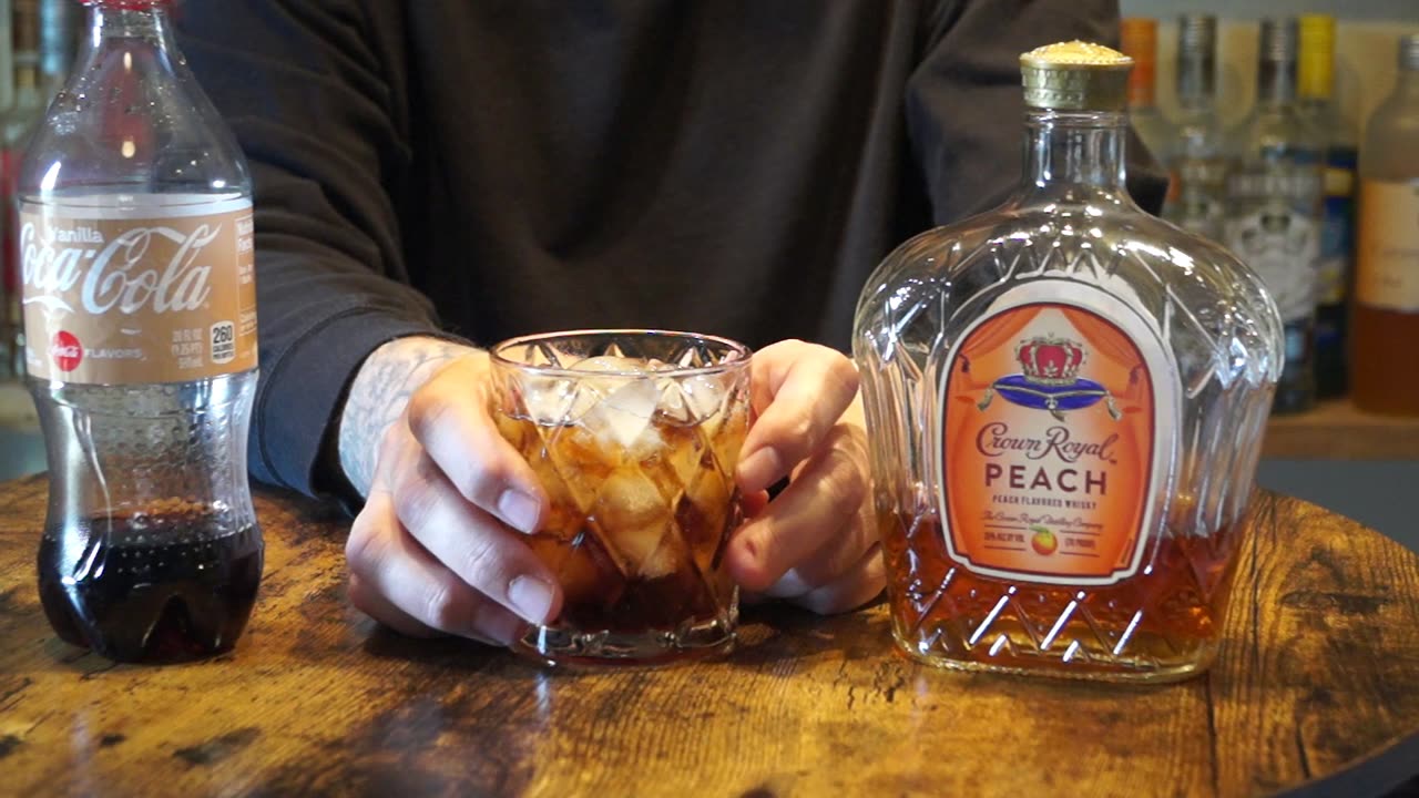 Peach Crown Royal & Coke Vanilla