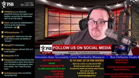 2021-11-30 15:00 EST - The Common Sense Show: with Derek & Janet