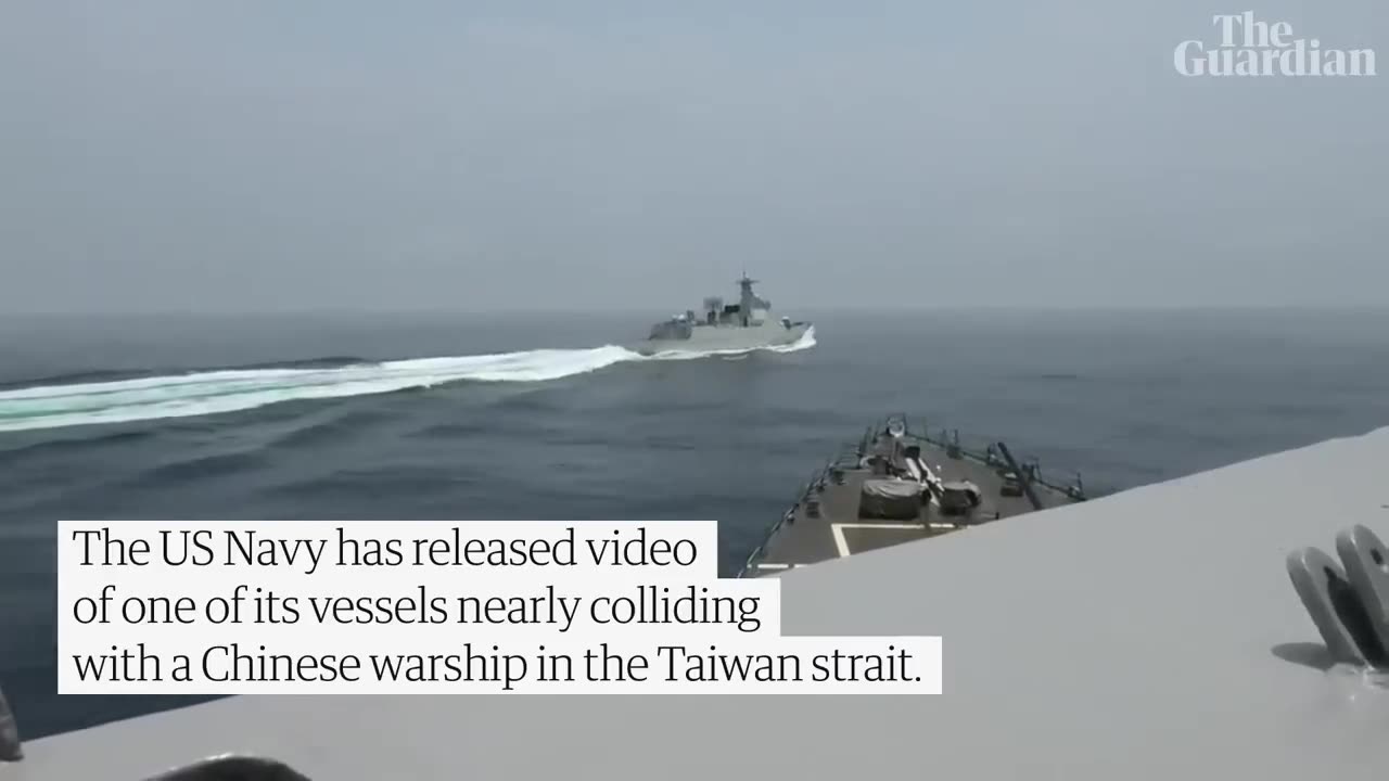 US Navy video shows close encounter with Chinese warship