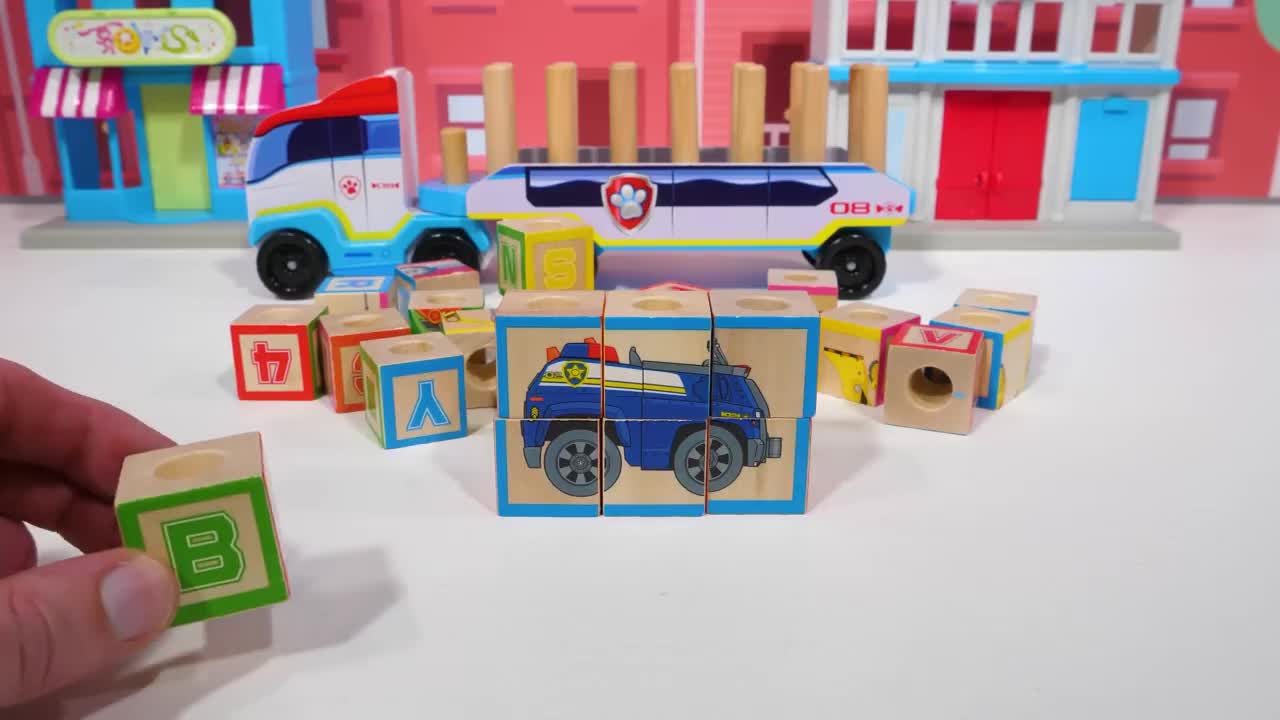 Best ABC Learning Toy Video for Toddlers! Paw Patrol Letter Blocks for Kids!