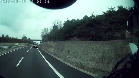 Idiot Stops on Italian Highway