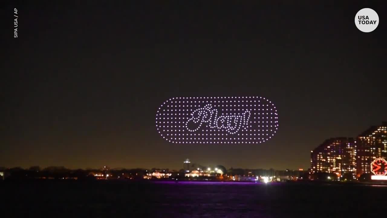 Drone show over New York celebrates Candy Crush's 10th