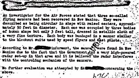 — DECLASSIFIED DOCUMENTS ON CHRASHED UFOs —