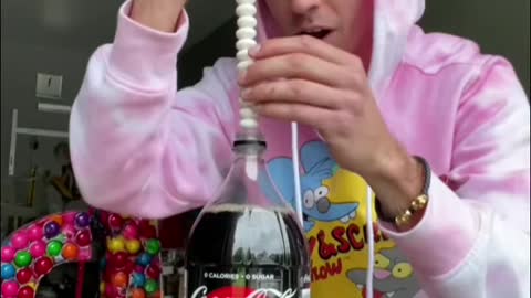 Biggest coke Vs mentos explosion