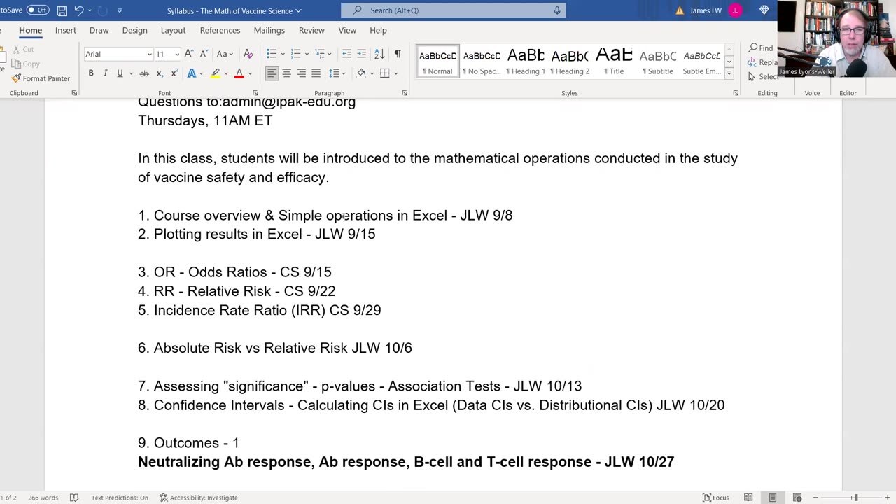 Math of Vaccine Science Course Intro