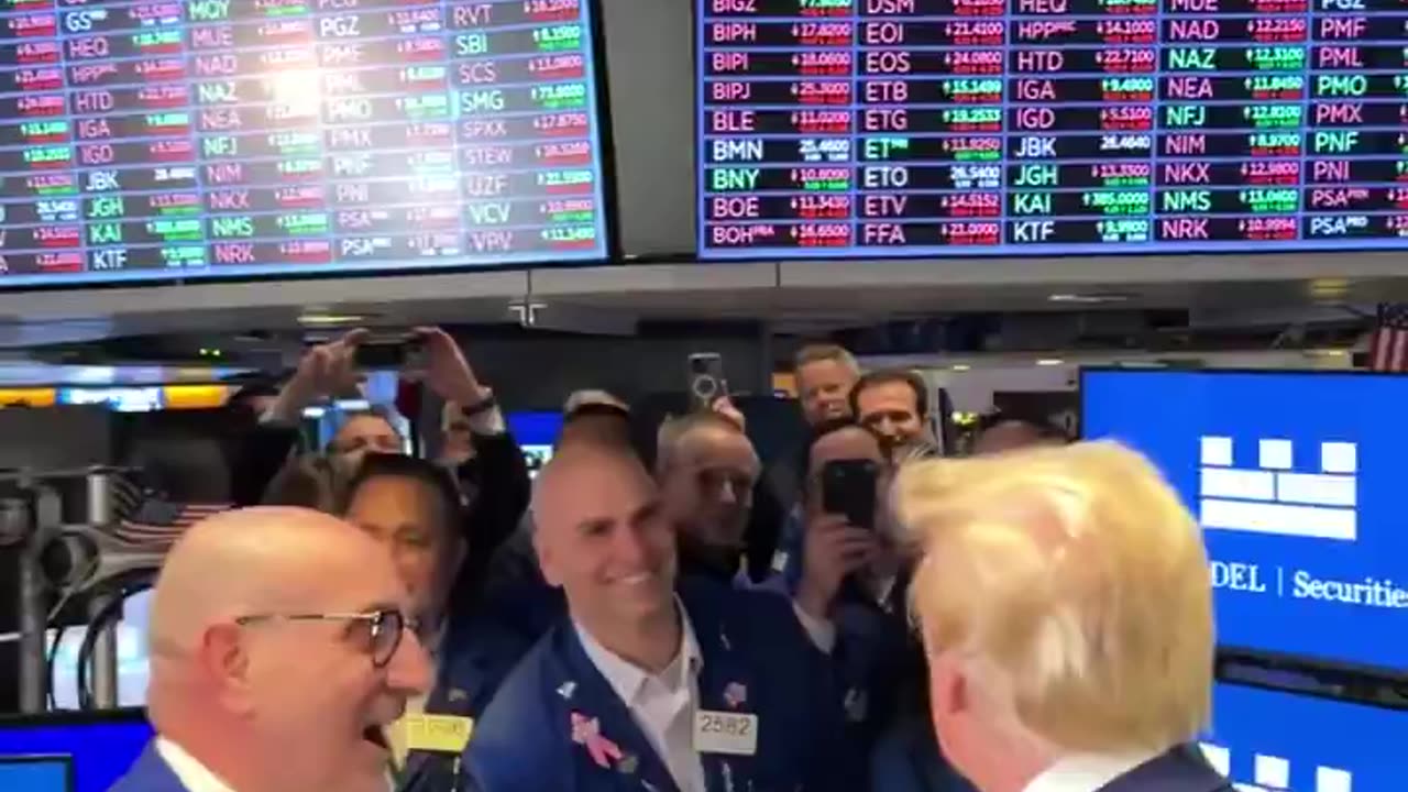 HISTORIC MOMENT: President Trump rings the bell at the New York Stock Exchange