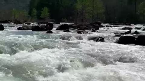 WATER RUSHES FROM THE DAM! INCREASES THE STRENGTH