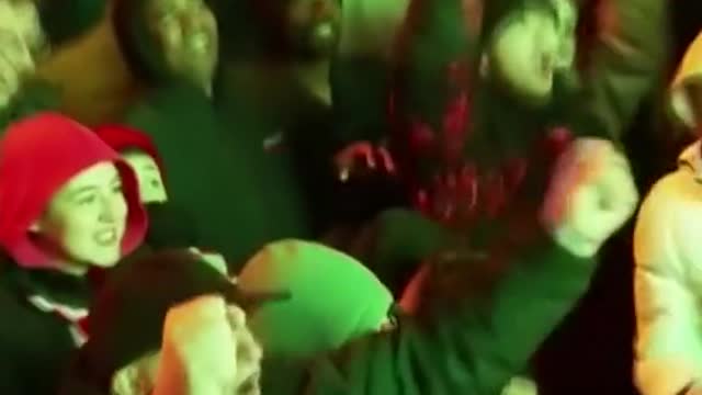 Croatia fans celebrate World Cup win over Japan as their