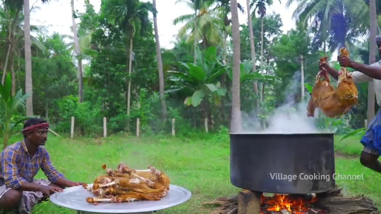 INSIDE MUTTON BIRYANI _ Full Goat Mutton Cooking with Stuffed Biryani _ Mutton Inside Biryani Recipe