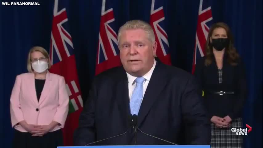 STATE OF EMERGENCY - "GO HOME OR GO TO JAIL YOU CRIMINALS" - ONTARIO TO LIFT MANDATES SOON FORD SAY