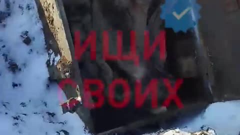 Ukrainians Find Boxed Russian Near Abandoned Russian Trenches