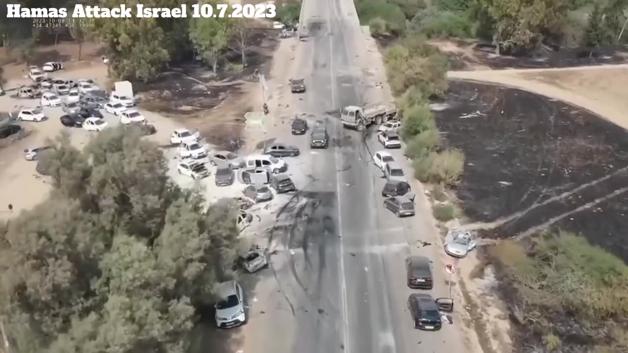 Israel-Hamas War2023 : Aftermath_Drone Footage of Nova Festival