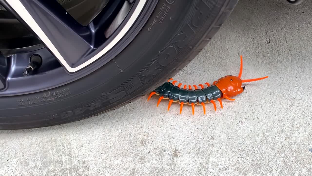 Most satisfying car tire crushing video